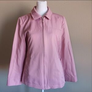 Pink Korean Jacket, Full Zip & Pockets, Approx Small, Spring Lightweight Office